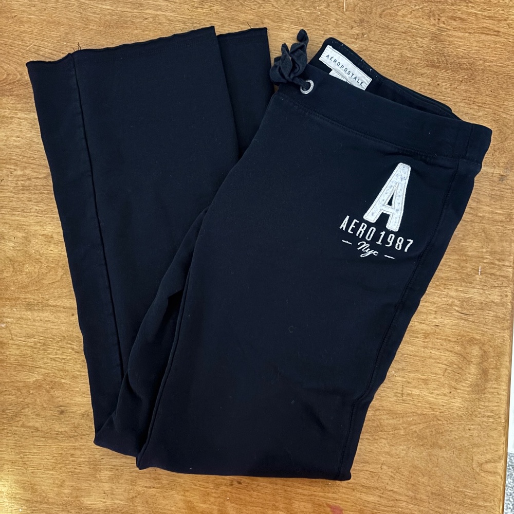 Aeropostale Aero 1987 Fit & Flare Black Sweatpants – Size M